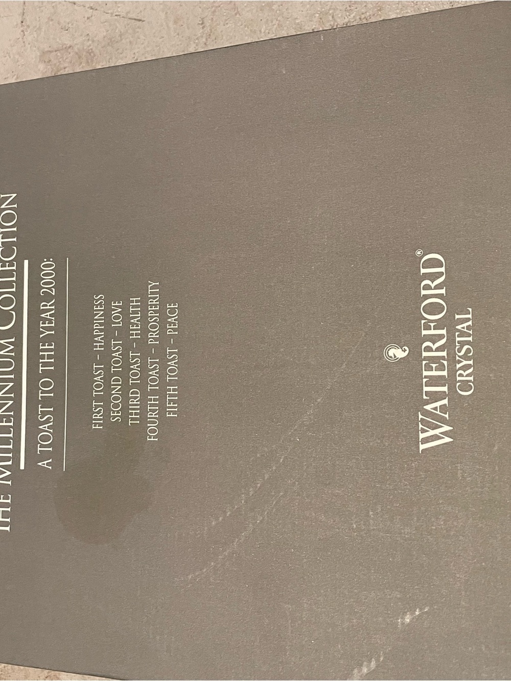 Waterford Crystal Presentation Booklet in Charcoal and White